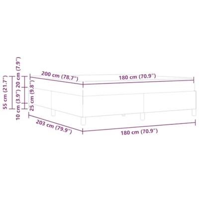 Bedframe met matras met matras Wit 180 x 200 cm Kunstleer