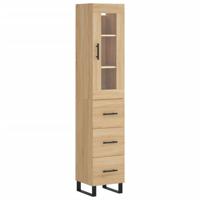 Hoge kast 34,5x34x180 cm bewerkt hout sonoma eikenkleurig - thumbnail
