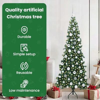 VidaXL Hoek kunstkerstboom met 300 led groen 180 cm pvc en metaal VidaXL Hoek kunstkerstboom met 300 led groen 180 cm pvc en metaal