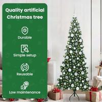 VidaXL Hoek kunstkerstboom met 300 led groen 180 cm pvc en metaal - thumbnail