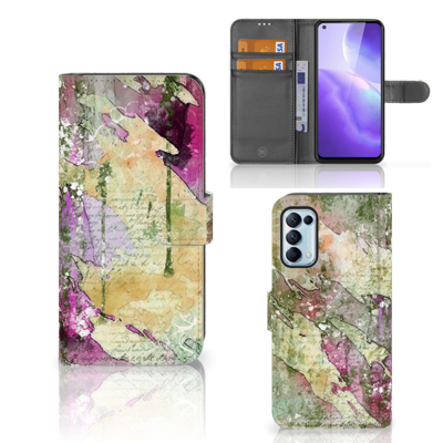 Hoesje OPPO Find X3 Lite Letter Painting Hoesje OPPO Find X3 Lite Letter Painting