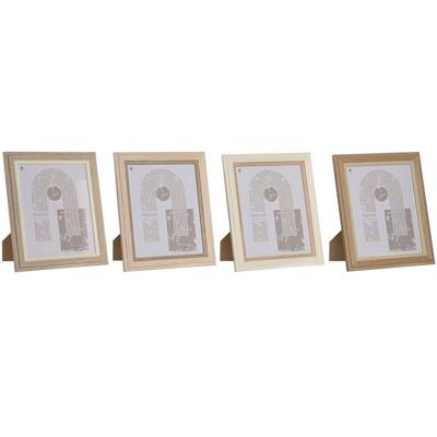 Fotolijsten Home ESPRIT Kristal Hout MDF Scandinavisch 23 x 2,8 x 28 cm (4 Stuks)