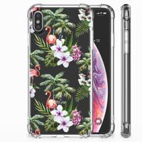 Apple iPhone Xs Max Case Anti-shock Flamingo Palms - thumbnail