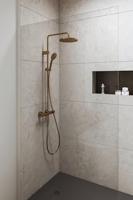 Duravit Shower Systems Douchesysteem - thermostatisch - HOH=15cm - hoofddouche Ø25.2cm - handdouche rond - geborsteld brons th4282008004 - thumbnail