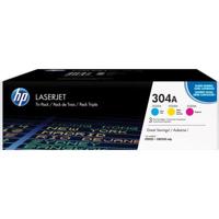 HP 304A originele cyaan/magenta/gele LaserJet tonercartridge, 3-pack - thumbnail