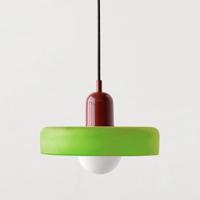 Bauhaus Hanglamp Van Gekleurd Glas - thumbnail