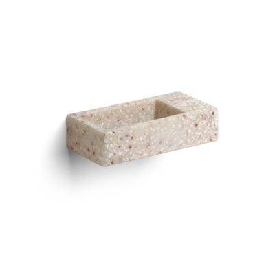 Fontein Clou Flush 3 Zonder Kraangat 36x18 cm Gerecycled Plastic Beige Met Gekleurde Snippers