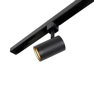 QAZQA 1-fase railsysteem zwart met 4 spots en I voeding rond - Jeana