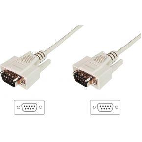 Digitus AK-610107-020-E 2m DSUB, 9-pin DSUB, 9-pin Beige seriële kabel