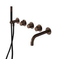 Badthermostaat Hotbath Cobber Inbouw Met Uitloop 2 Stopkranen Verouderd Messing (excl. inbouwdeel) Living Colours - thumbnail