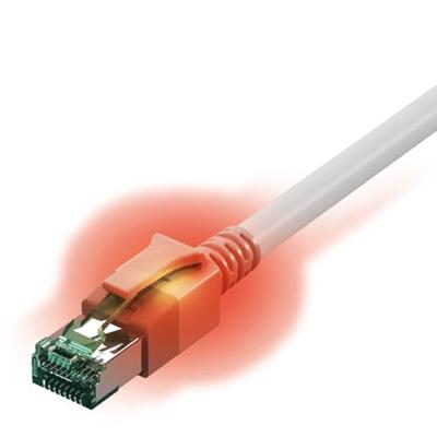 EasyLan S/FTP DualBoot® LED Kabel Cat.6A (Class EA), LSOH, wit, 0,5 m - thumbnail