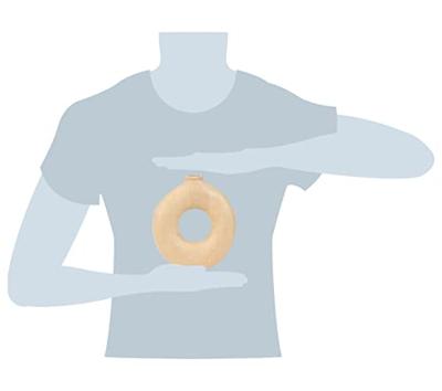 Figuur Décopatch vaas ring 21x21x23cm