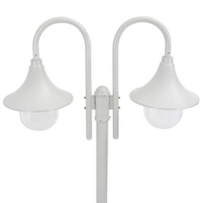 VidaXL Paalverlichting tuin e27 220 cm aluminium wit 2-delig VidaXL Paalverlichting tuin e27 220 cm aluminium wit 2-delig