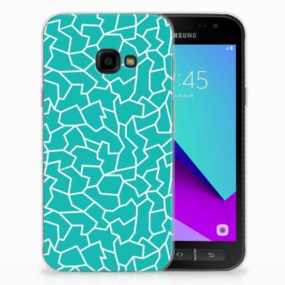 Samsung Galaxy Xcover 4 | Xcover 4s | Hoesje maken | Cracks Blue
