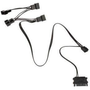 Y-kabel PC-ventilator [1x PC-ventilatorbus 4-polig - 4x PC-ventilatorbus 4-polig] 0.35 m Zwart Kolink