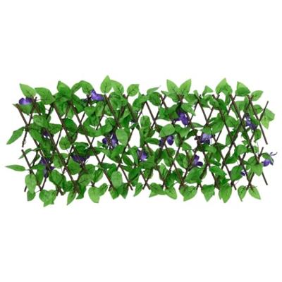 VidaXL Kunstplant klimop op latwerk 5 st uittrekbaar 180x20 cm groen