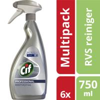 Roestvrijstaal reiniger cif professional 750ml | 6 stuks - thumbnail