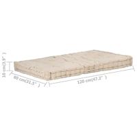 Palletvloerkussen 120x80x10 cm katoen beige - thumbnail
