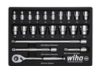 Wiha Ratelsleutelset | 3/8" | 23-delig | incl. schuiminzetstuk - 44708 - 44708 - thumbnail