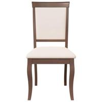 Eetkamerstoelen met kussens 2 st massief hout rubber bruin - thumbnail