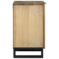Badkamerkast Bruin en zwart 38 x 33.5 x 58 cm Massief mangohout - thumbnail