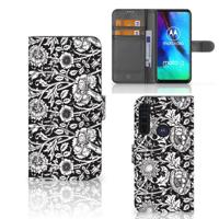Motorola Moto G Pro Hoesje Black Flowers - thumbnail