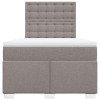 Boxspring met matras stof taupe 120x190 cm - thumbnail