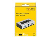 Delock 87667 Switch USB 3.0 2 poort handmatig bidirectioneel - thumbnail