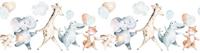 Noordwand Kids Walls Behangrand met dieren en ballonnen - 45866 - thumbnail