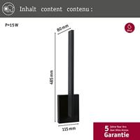 Paulmann Levka 94786 LED-buitenlamp (wand) LED 13.5 W Antraciet - thumbnail