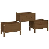 VidaXL Plantenbak 178,5x44x75 cm massief grenenhout honingbruin - thumbnail
