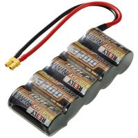 Reely NiMH accupack 6 V 3700 mAh Aantal cellen: 5 Sub-C Side by Side XT30 - thumbnail