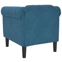 Fauteuil fluweel blauw - thumbnail
