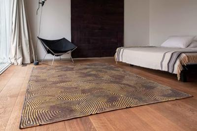 Louis de Poortere - Coral Meditation 9227 Black Gold Rond - 240 rond Vloerkleed Louis de Poortere - Coral Meditation 9227 Black Gold Rond - 240 rond Vloerkleed