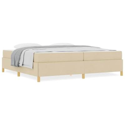Boxspring bed Anders Wit en Crème 200 x 200 cm Stof