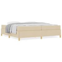 Boxspring bed Anders Wit en Crème 200 x 200 cm Stof - thumbnail