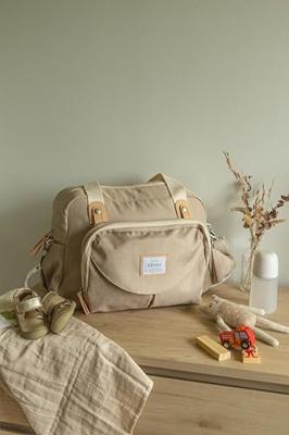 Luiertas Genève II BEABA beige, bedrukt Luiertas Genève II BEABA beige, bedrukt