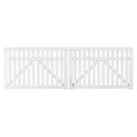 Wit Houten Dubbele Tuinpoort Country 300 x 98 CM - thumbnail