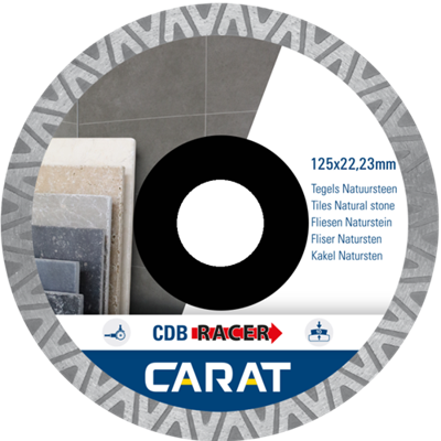 Carat CDB RACER Diamantschijf natuursteen/tegels 125x22,23mm - CDBM125300 Carat CDB RACER Diamantschijf natuursteen/tegels 125x22,23mm - CDBM125300