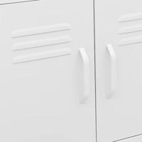 Opbergkast 60x35x49 cm staal wit - thumbnail