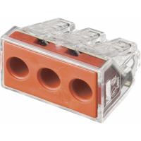 WAGO 773-173 Verbindingsklem Flexibel: - Massief: 2.5-6 mm² Aantal polen: 3 5 stuk(s) Transparant, Rood - thumbnail