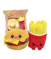 Yummis Together Plush Figures 2 Pack Burger & Fries in Take Away Bag 21 cm - thumbnail