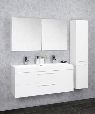 Badkamermeubelset Differnz Somero Met Keramiek Wastafel 100 cm Hoogglans Wit Differnz