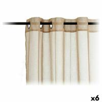 Gordijnen 140 x 260 cm Beige (6 Stuks) - thumbnail