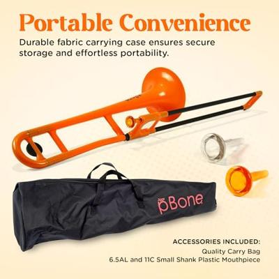 Jiggs pBone Bb Tenor Trombone Oranje met tas