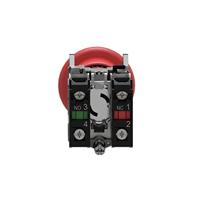 Schneider Electric XB4BT845 Paddestoelschakelaar Metalen frontring, Met NOT-AUS schakelaar, Rond, Terugstelbaar 120 V/AC 6 A 1x NC, 1x NO IP66, IP67, IP69, - thumbnail