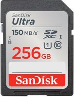SanDisk SDXC Ultra 256GB (Class 10/UHS-I/150MB/s) SDXC-kaart 256 GB UHS-Class 1 Waterdicht, Schokbestendig - thumbnail