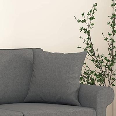 VidaXL Sierkussens 2 st 40x40 cm stof donkergrijs