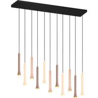 LED Hanglamp - Trion Ato - 11x 3W - Aanpasbare Kleur - Dimbaar - IP20 - Rechthoek - Mat Zwart - Metaal - thumbnail