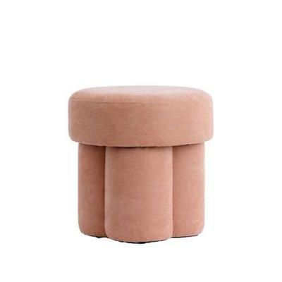 Light & Living Poef 'Curtea' kleur Licht Oranje